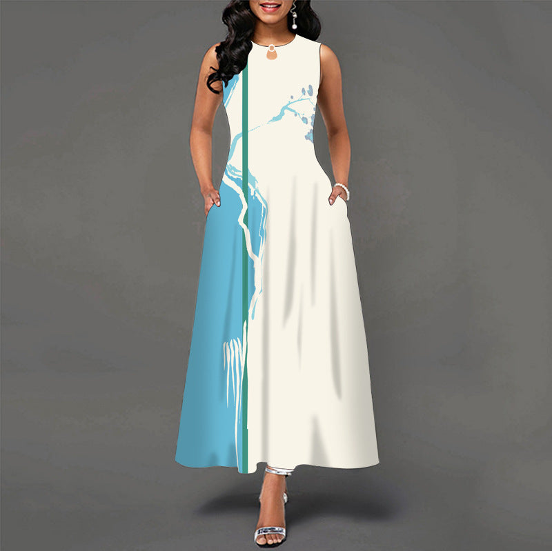 Women's Sleeveless Printed Tank Dress