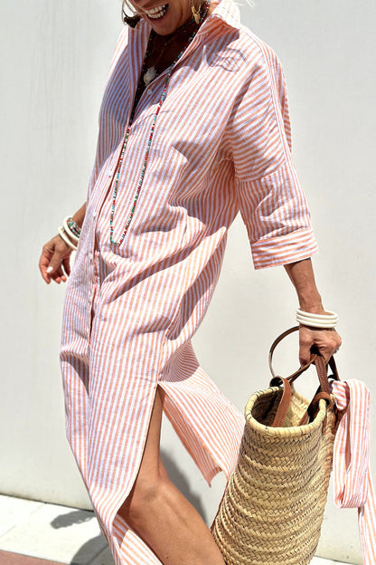 Faith - Striped Shirt Dress