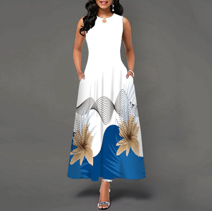 Women's Sleeveless Printed Tank Dress