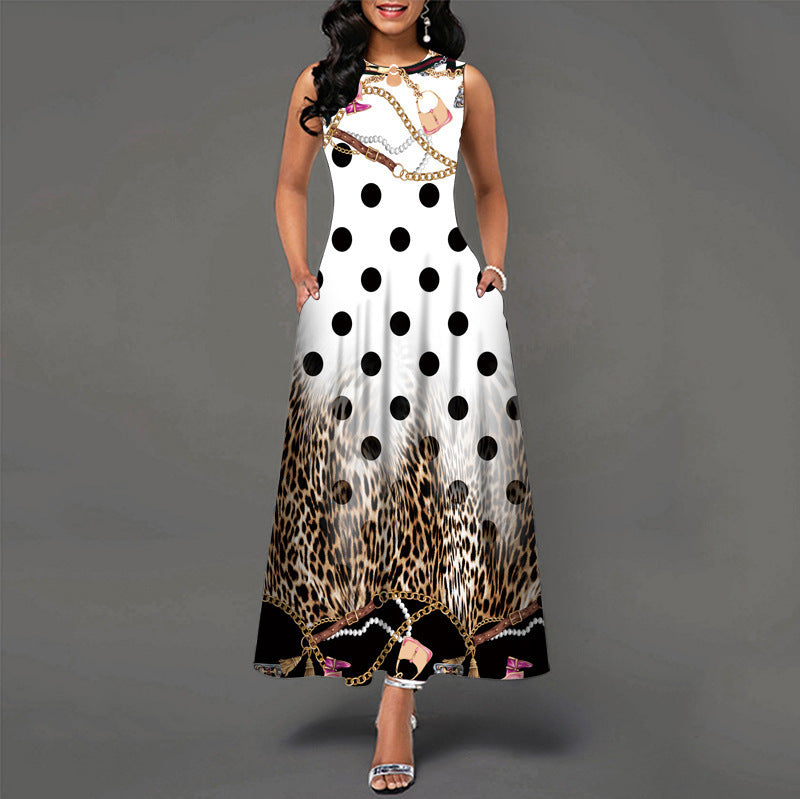 Women's Sleeveless Printed Tank Dress