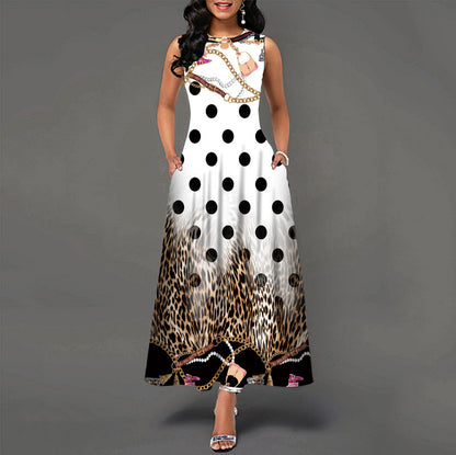 Women's Sleeveless Printed Tank Dress