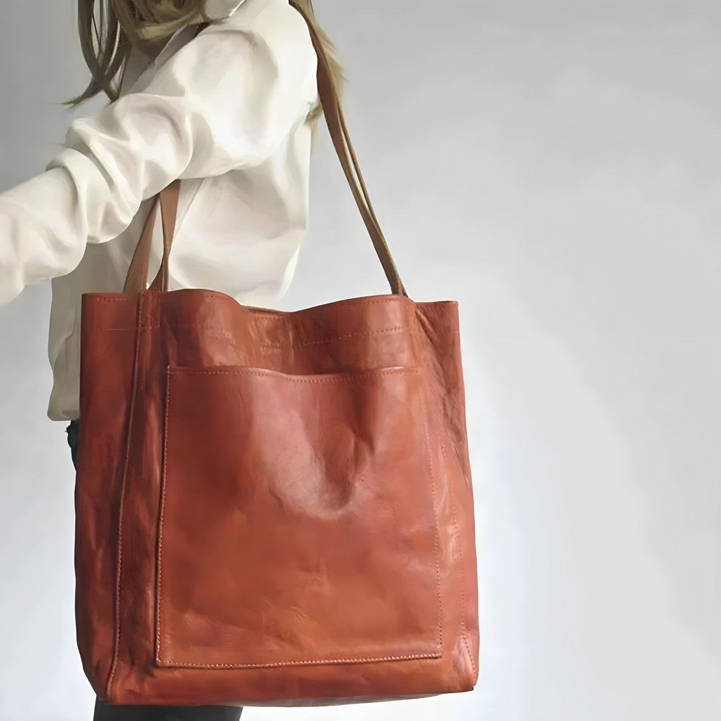 Isabella - Sac cabas oversize en cuir végan