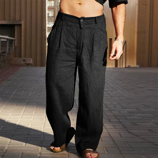 Dario Linen Wide-Leg Pants