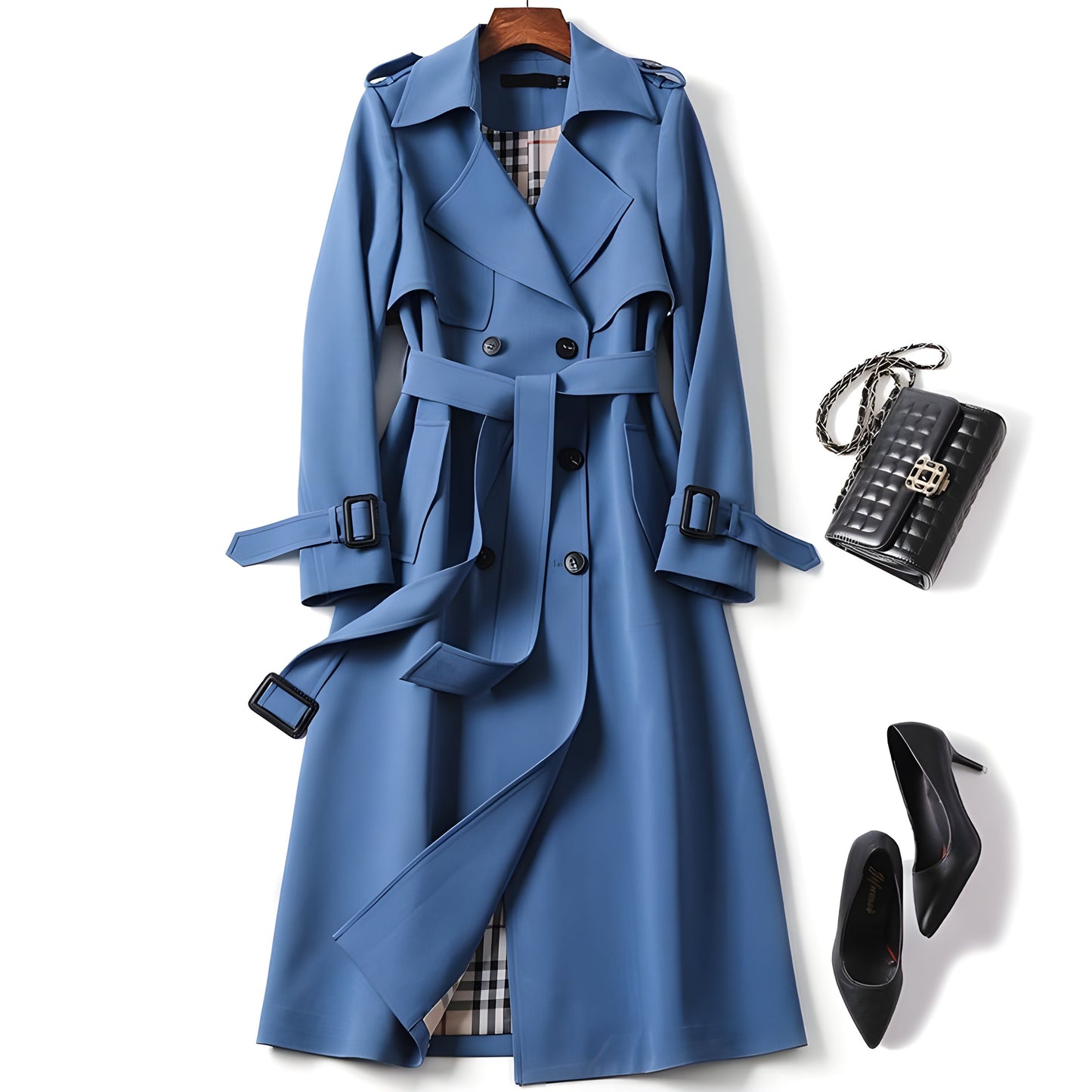 Vespera Elegant All-Weather Trenchcoat