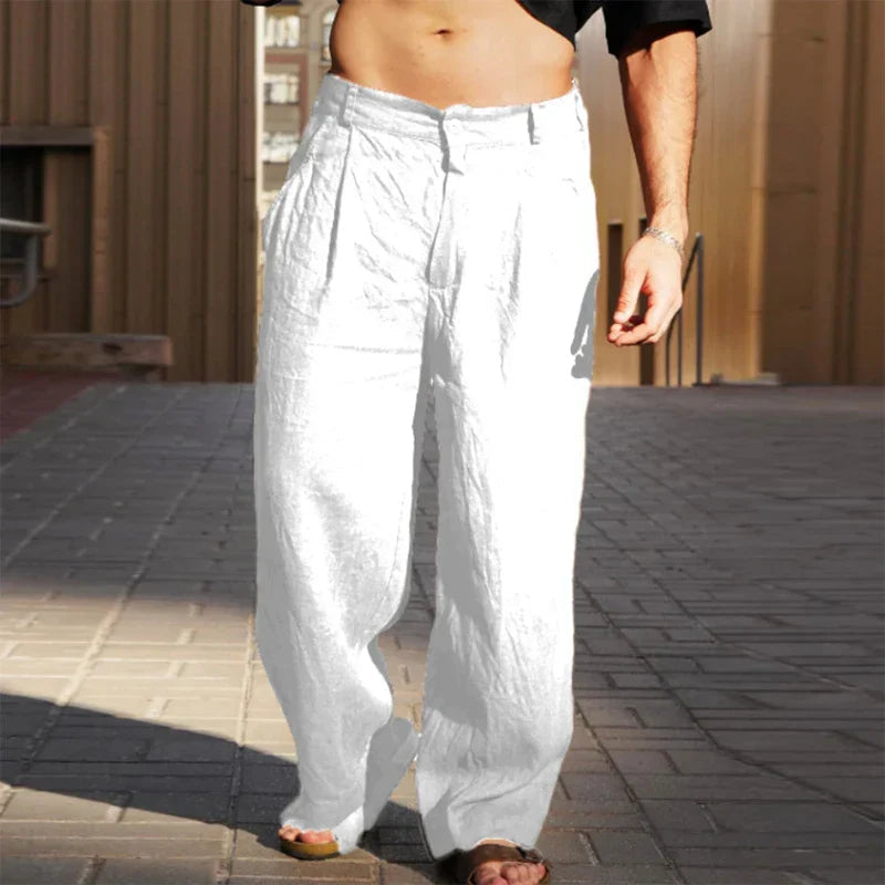 Dario Linen Wide-Leg Pants