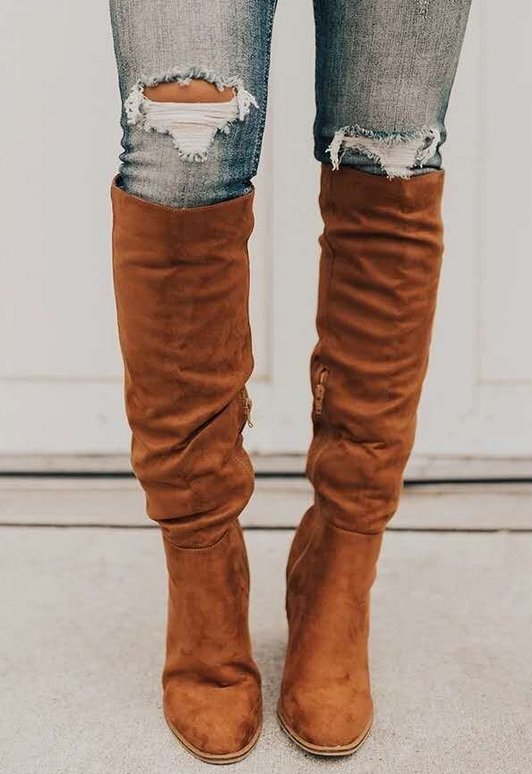 Eliana - Bottes hautes en daim