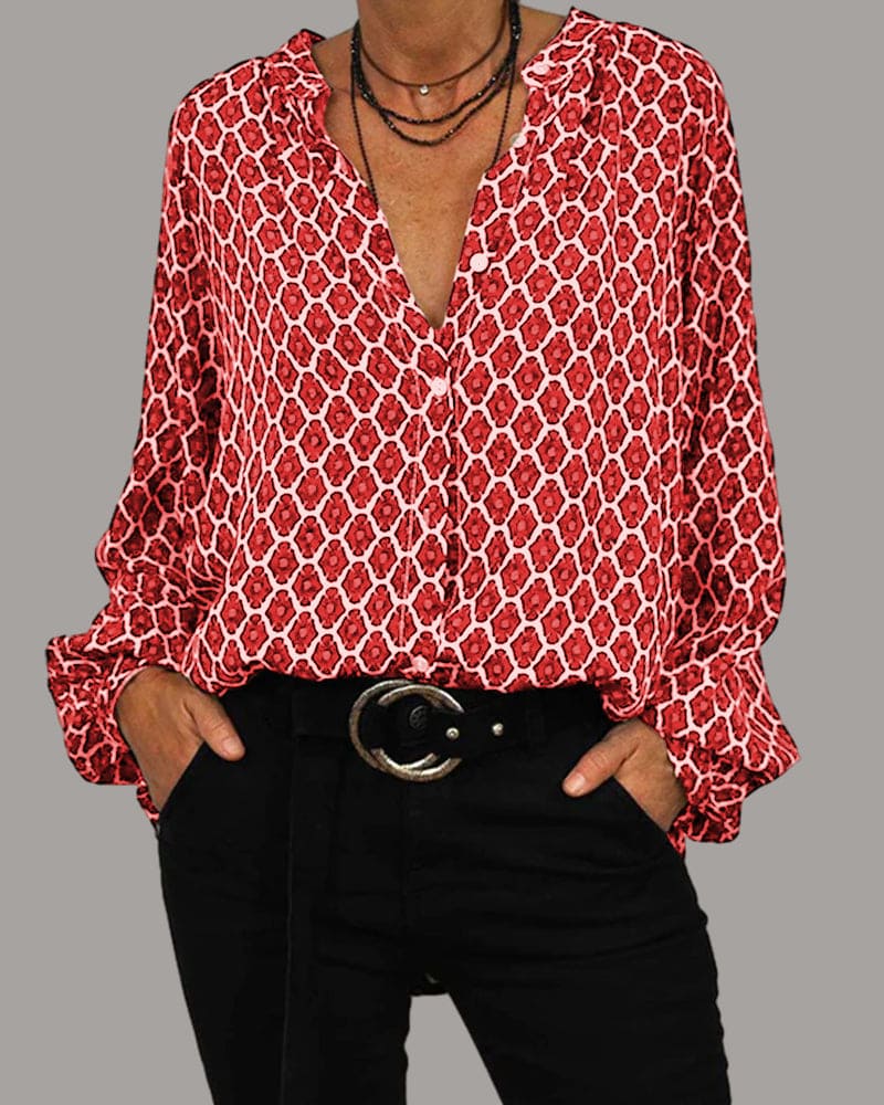 Autumn - V-Neck Blouse