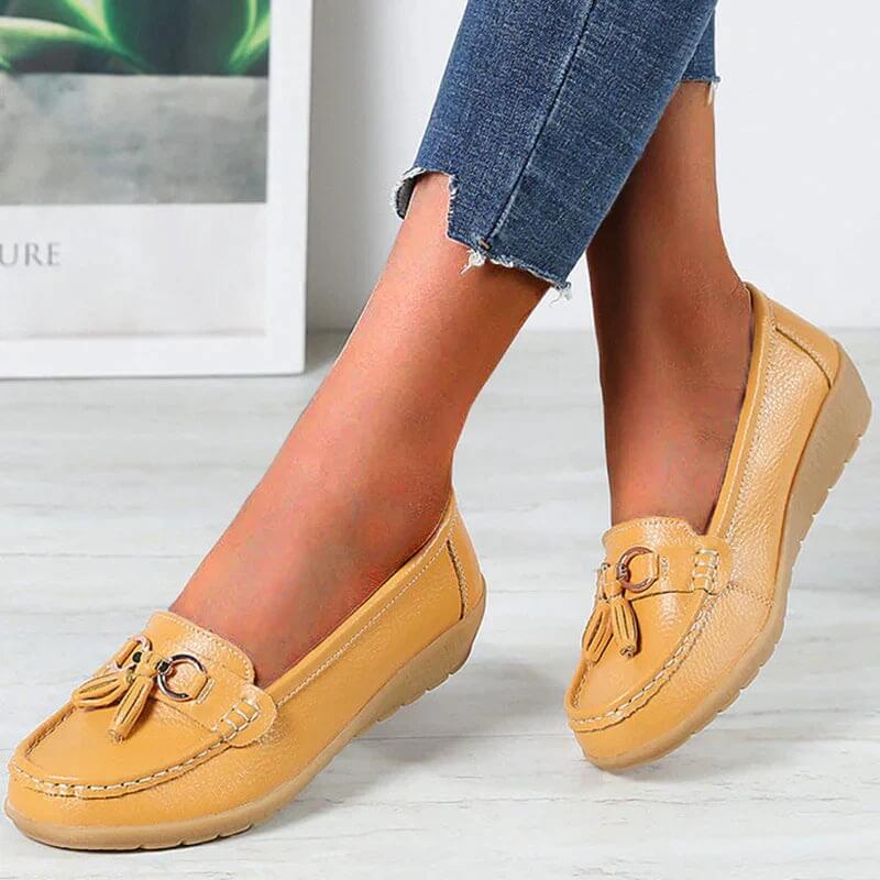 Anja - Classic Leather Loafers
