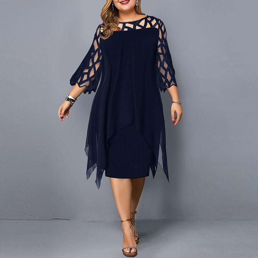 Isabella – Elegant Midi Dress in Plus Size