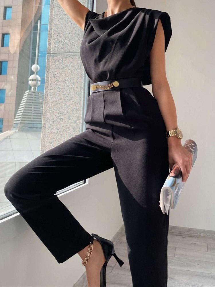 Marlene - Combinaison élégante à jambes larges